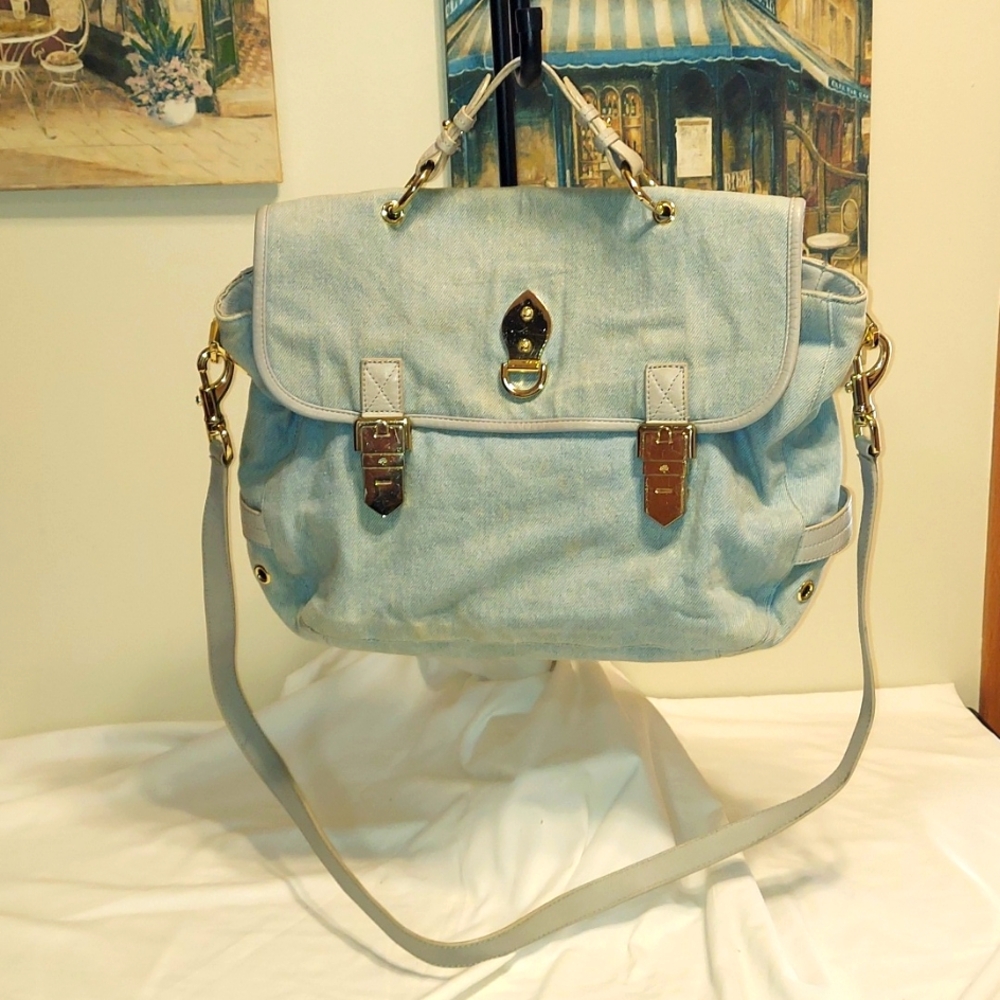 Mulberry Denim Blue Stonewashed Tillie 2 Way Satchel Crossbody
